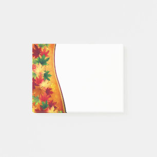 Herbstpostnotizen Post-it Klebezettel