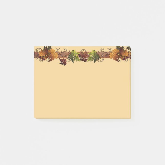 Herbstpostnotizen Post-it Klebezettel (Vorderseite)