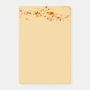 Herbstpostnotizen Post-it Klebezettel