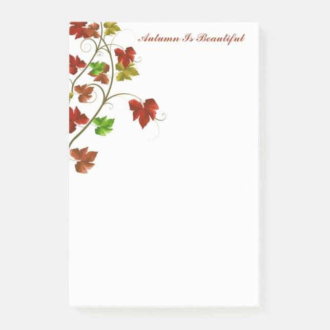 Herbstpostnotizen Post-it Klebezettel (Vorderseite)