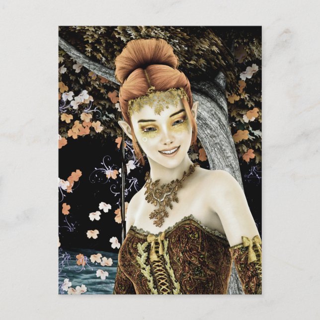 Herbstprinzessin Postkarte (Vorderseite)