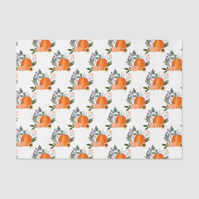 Herbstpumpen (Design 43 Yellow/Orange Series) Seidenpapier (Vorderseite)