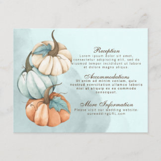 Herbstpumpen Hochzeitsszenario Begleitkarte