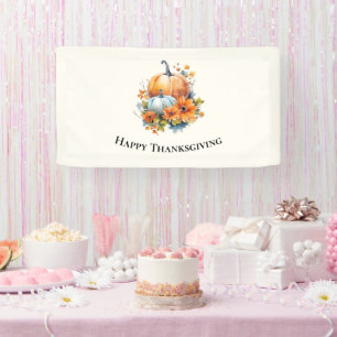 Herbstpumpen mit Blume Erntedank Banner