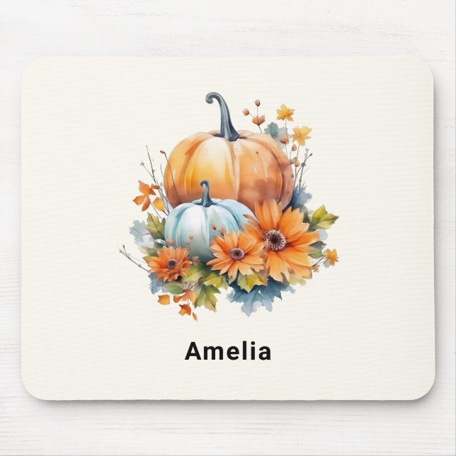 Herbstpumpen mit Blume und Folies Mousepad (Vorne)