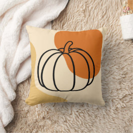 Herbstpumpen mit orangefarbenem Block und Abstrakt Kissen