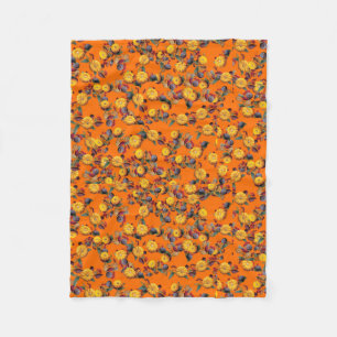 Herbstpumpen (Orangen) Fleece Kürbisgewirr