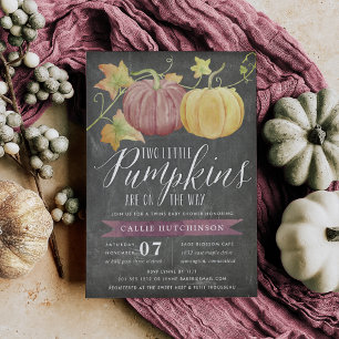 Herbstpumpen Twins Baby Dusche Einladung