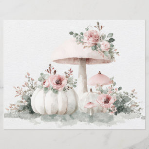Herbstpumpen und Blume fallen Scapbook Paper