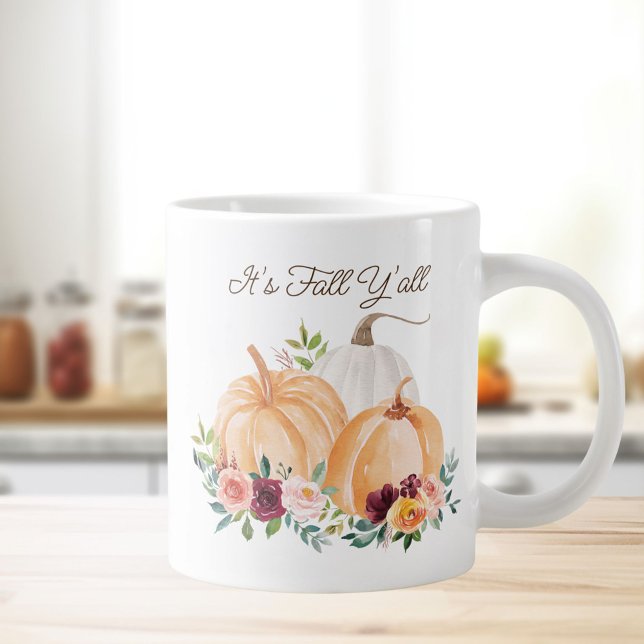 Herbstpumpen und Blume Jumbo-Tasse (In situ Kitchen table)