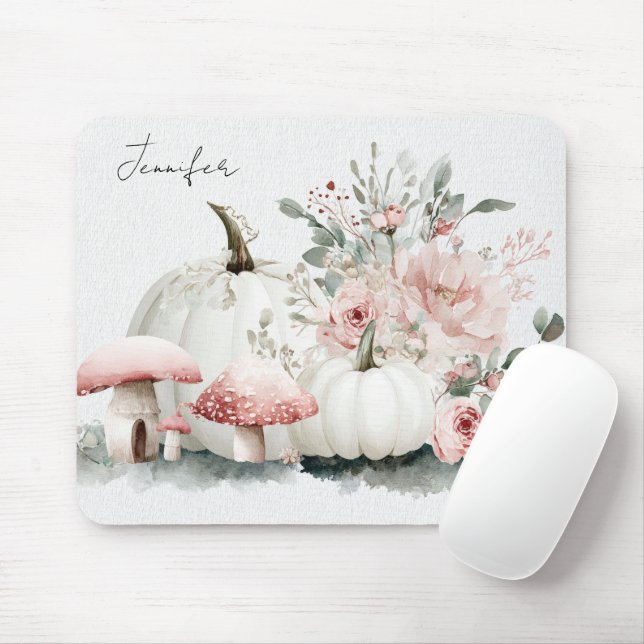 Herbstpumpen und Blume Mousepad (Mit Mouse)