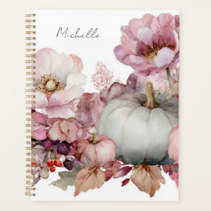 Herbstpumpen und Blume Planer