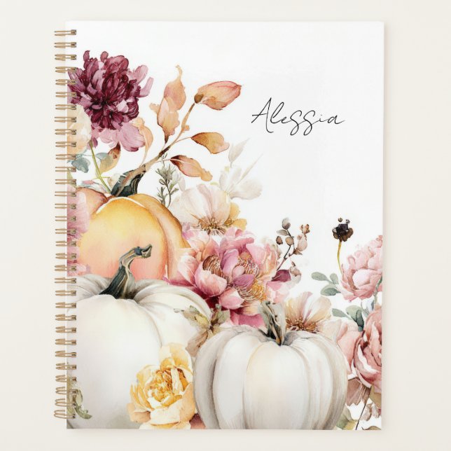Herbstpumpen und Blume Planer (Vorderseite)