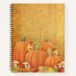 Herbstpumpen und Foliage Illustration Notizbuch