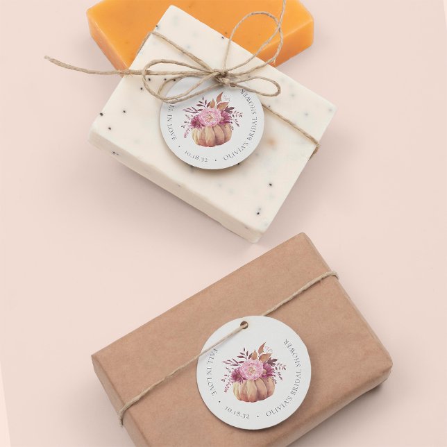 Herbstpumpen und Wildblumen Herbst Brautparty Geschenkanhänger (Von Creator hochgeladen)