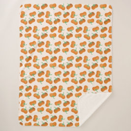 Herbstpumpenmuster Herbsternte Orange Sherpadecke