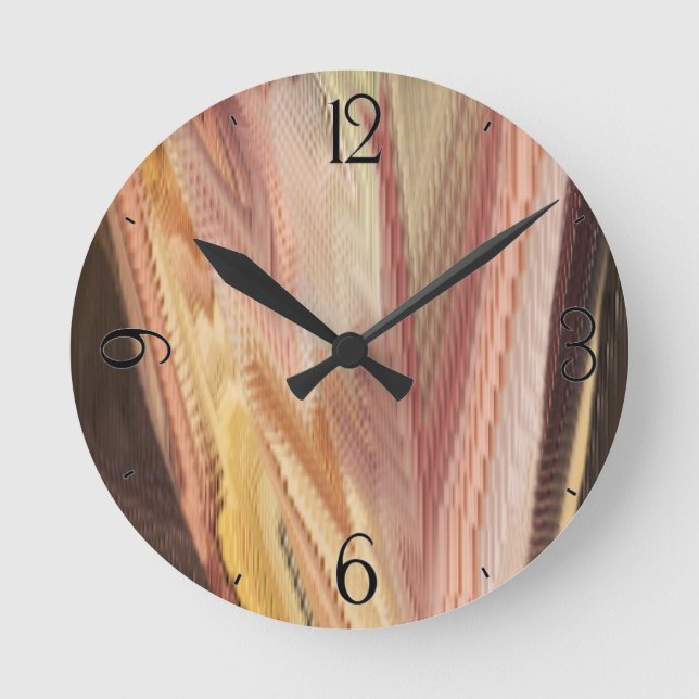 Herbstquelle Runde Wanduhr (Vorderseite)