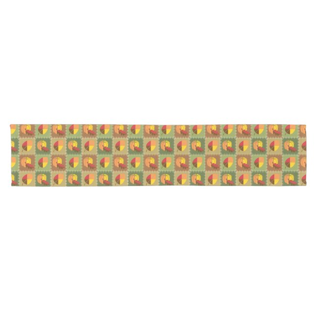 Herbstquilt Kurzer Tischläufer (Horizontal)