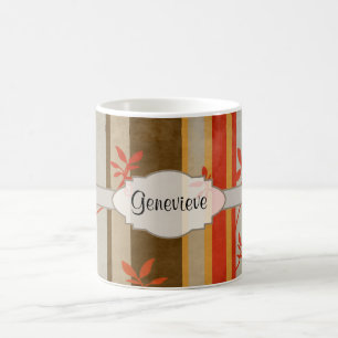Herbstreben und -streifen kaffeetasse