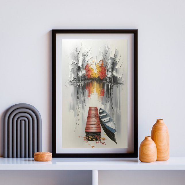 Herbstreflektion Dockside Poster (Von Creator hochgeladen)