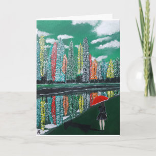 Herbstreflektion Gemälde von Alfred Fox Karte