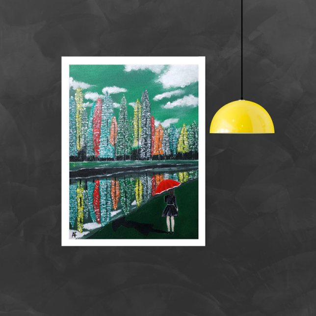 Herbstreflektion Gemälde von Alfred Fox Leinwanddruck (Not Actual Size)