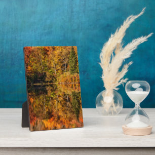 Herbstreflektion über den Kaffeeteich Fotoplatte