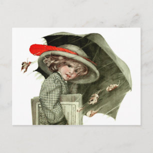 Herbstregen Postkarte