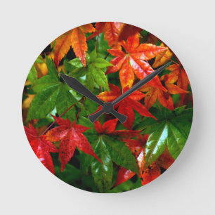 Herbstrennen Runde Wanduhr