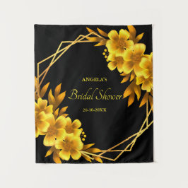 Herbstromantik Imitate goldgelb blumengeometrisch Wandteppich