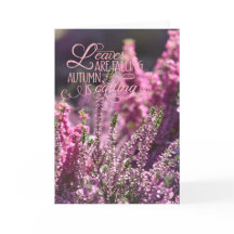 Herbstrosa Heather-Blume Bläsereditierbarer Text