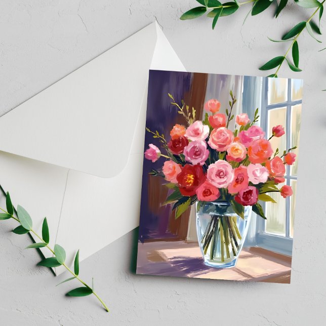 Herbstrosenstrauß Florale Herbstkarte (Von Creator hochgeladen)