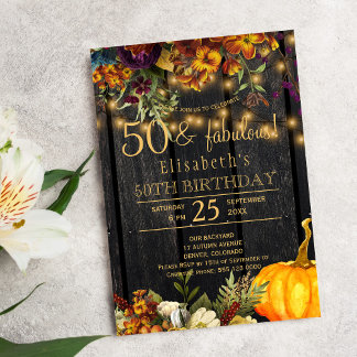 Herbstrostige Blume rustikaler Chic 50 sagenhafte Einladung