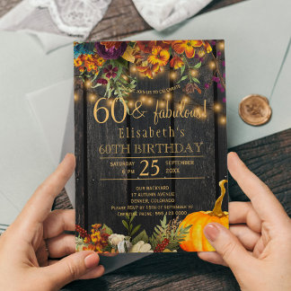 Herbstrostige Blume rustikaler Chic 60 sagenhafte Einladung
