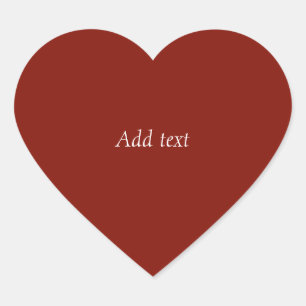 Herbstrot, feste Farbe, TEMPLATE, personalisieren Herz-Aufkleber