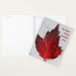 Herbstrote Blätter Planer