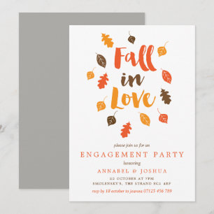 Herbstrückgang der Liebe lässt die Engagement-Part Einladung