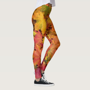 Herbstrückstände Rot-Gelb-Herbstfarben Leggings