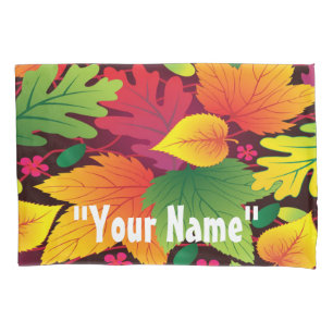 Herbstsaison Blätter Schlafzimmer Pillowcase Kissenbezug