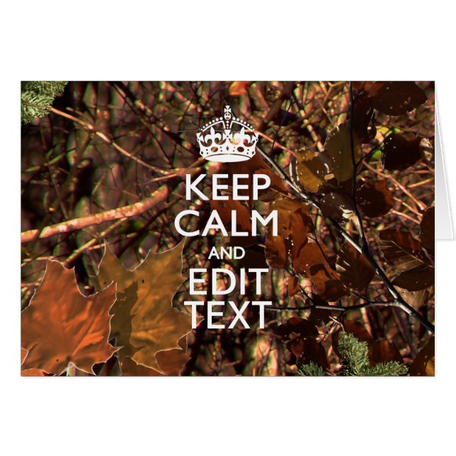 Herbstsaison Camouflage Behalte Beruhigung Ihres T (Vorderseite (Horizontal))