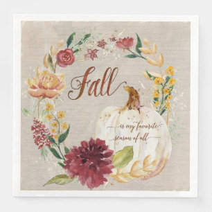 Herbstsaison Ernte Erntedank Pumpkin Serviette
