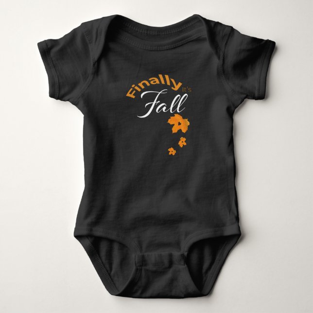 Herbstsaison - Es ist endlich Herbst Design Baby Strampler (Vorderseite)