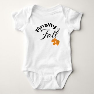 Herbstsaison - Es ist endlich Herbst mit Blättern Baby Strampler