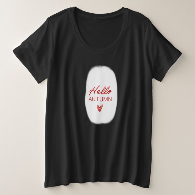 Herbstsaison Große Größe T-Shirt (Design vorne)