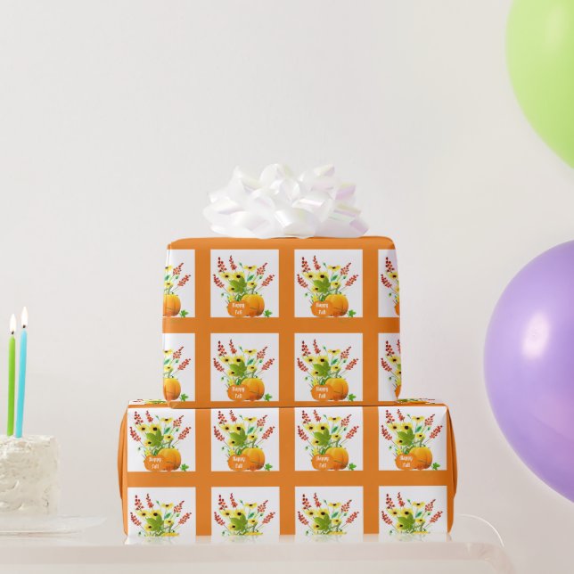 Herbstsaison Kürbisse und Blumen Decoupage oder Geschenkpapier (Partygeschenke)