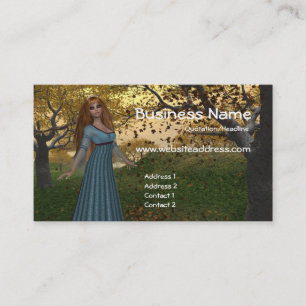 Herbstsaison Queen - Fantasy Business Cards Visitenkarte