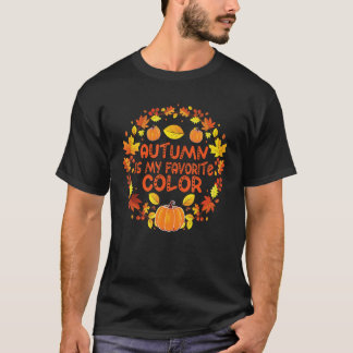 Herbstsaison sinkende Blätter Herbst ist mein Favo T-Shirt