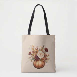 Herbstsaison-Wasserfarbenkürbis und Blume-