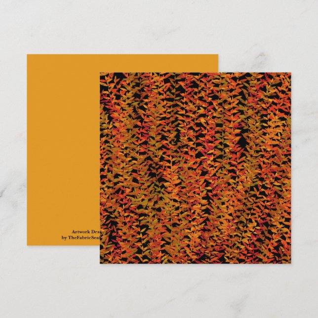 Herbstsaison Wechselnde Farben Laub Blätter Kunst Karte (Vorne/Hinten)