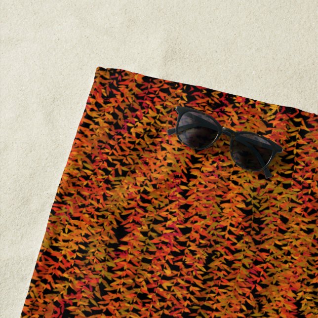 Herbstsaison Wechselnde Farben Laub Blätter Kunst  Strandtuch (Beispiel)